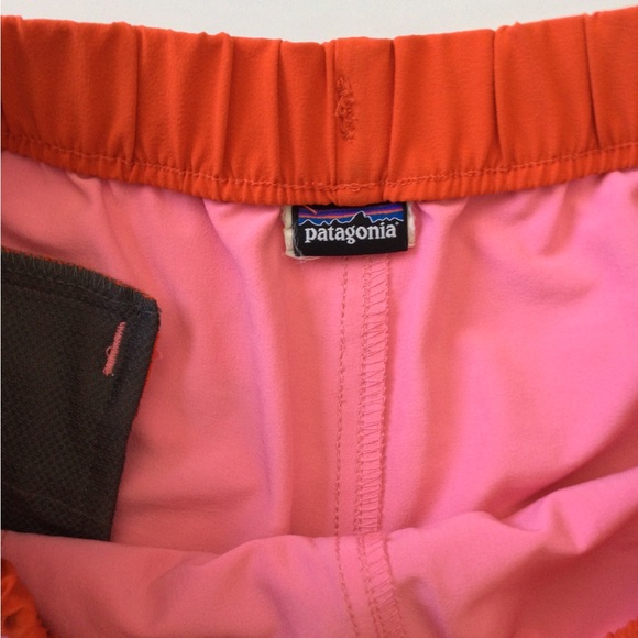Patagonia Shortie Board Shorts Pink Orange Red Contrast Pockets Women’s Size S - Picture 6 of 10
